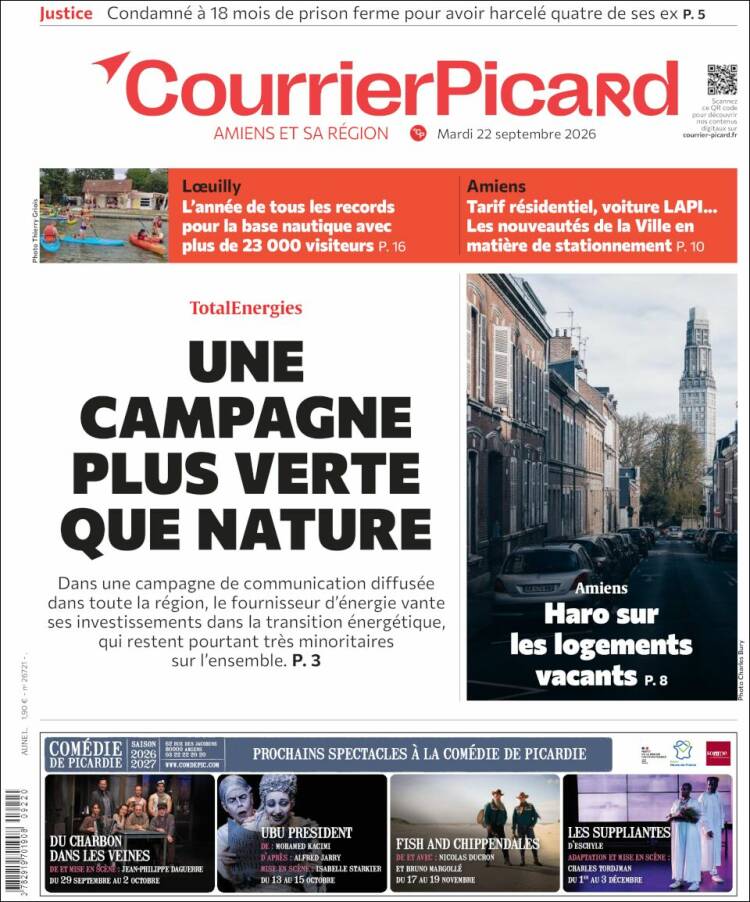 Portada de Courrier Picard (Francia)