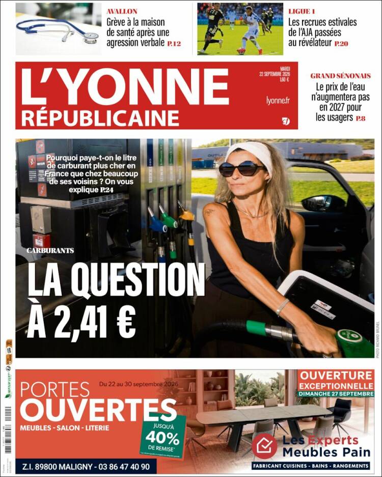 Portada de L'Yonne-Républicaine (Francia)