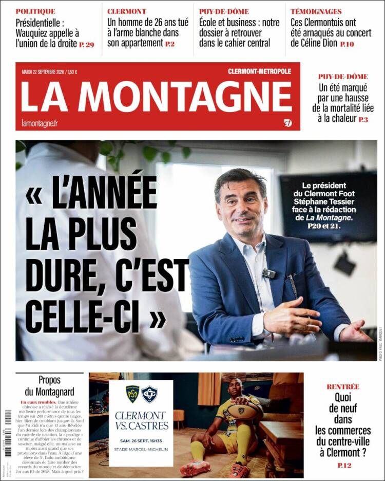 Portada de La Montagne (Francia)