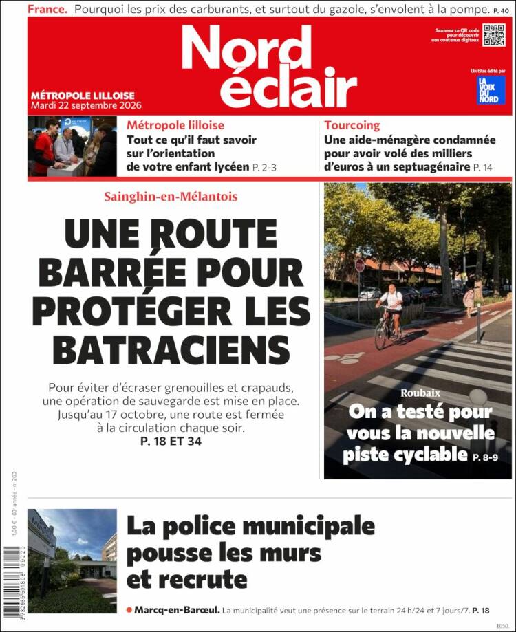 Portada de Nord Éclair (Francia)