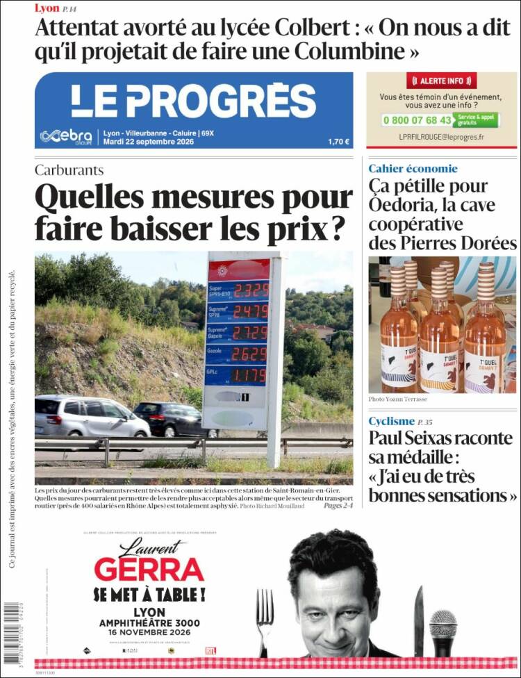 Portada de Progres de Fecamp (Francia)