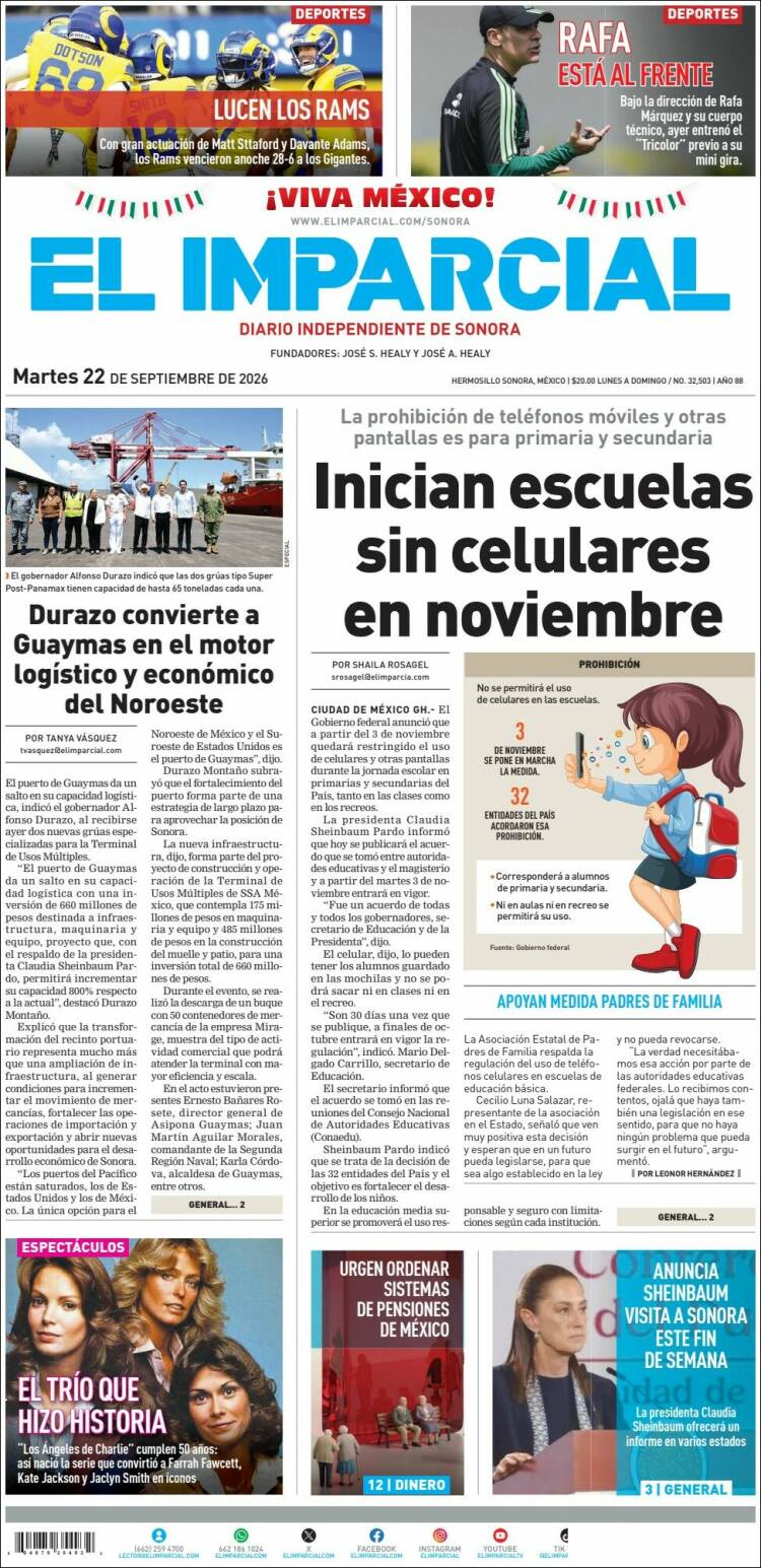 Portada de El Imparcial (M&eacute;xico)