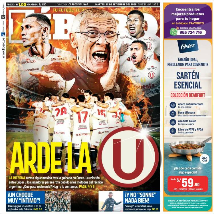 Portada de Líbero (Per&uacute;)