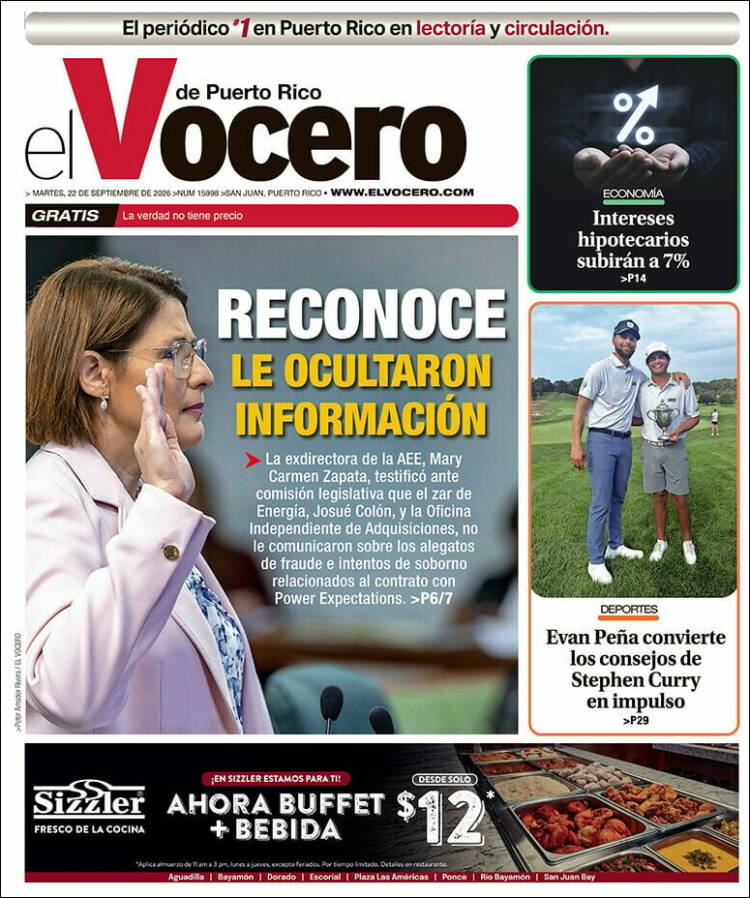Portada de Vocero (Puerto Rico)