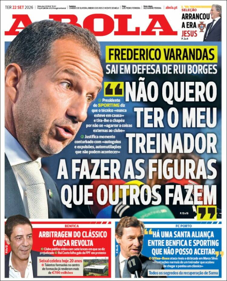 Portada de A Bola (Portugal)