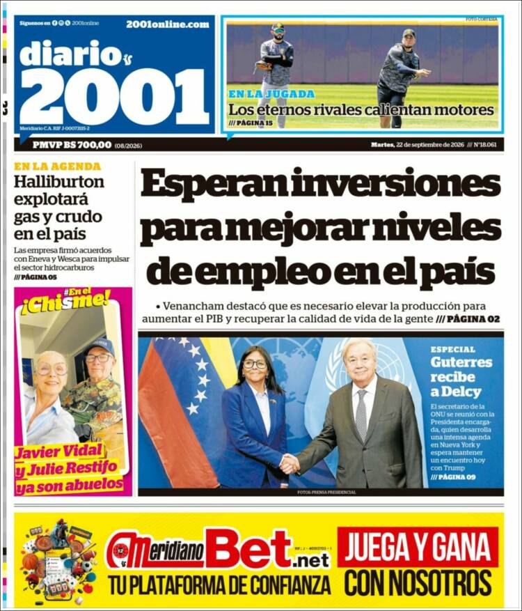 Portada de 2001 - Dosmiluno (Venezuela)