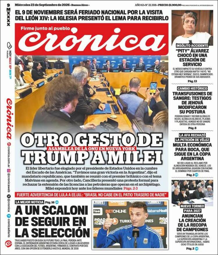 Portada de La Voz del Chaco (Argentina)