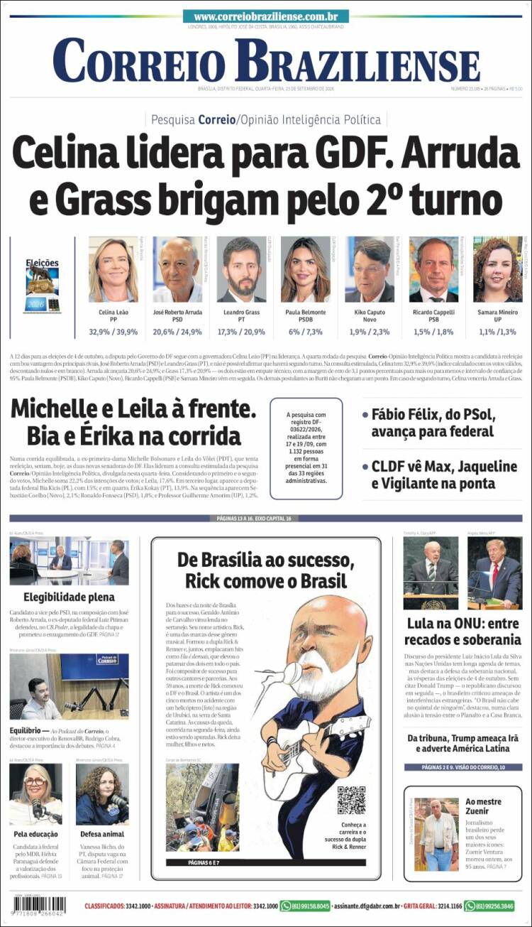 Portada de Correio Braziliense (Brasil)
