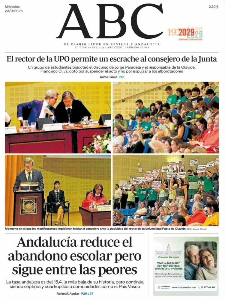 Portada de ABC - Sevilla (Espagne)