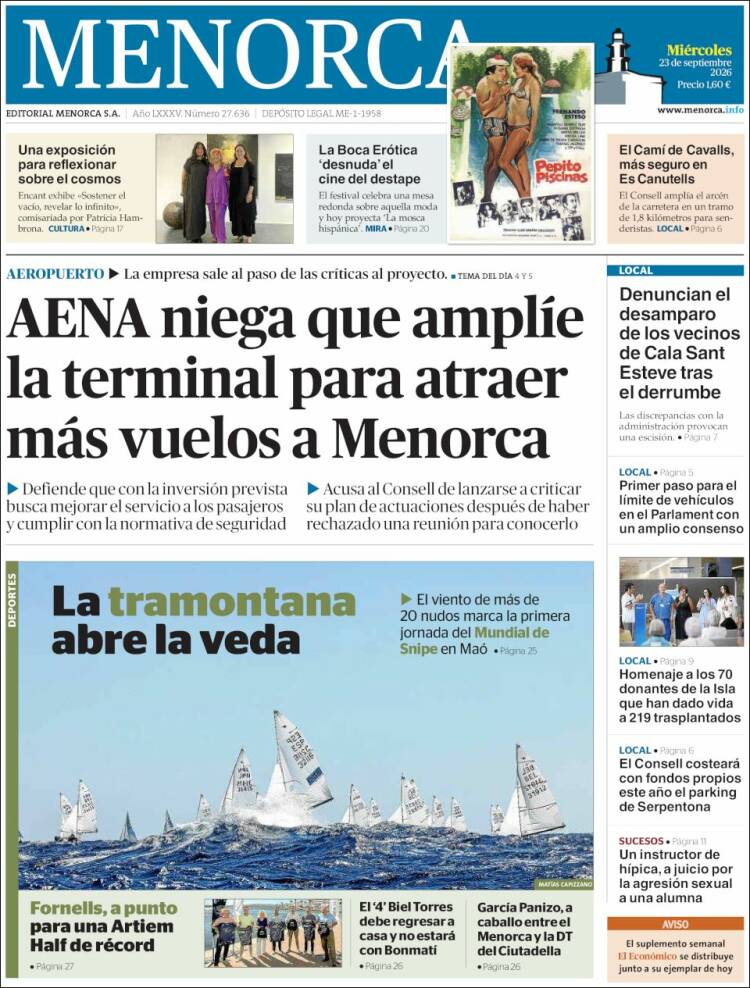 Portada de Menorca - Diario Insular (Espa&ntilde;a)