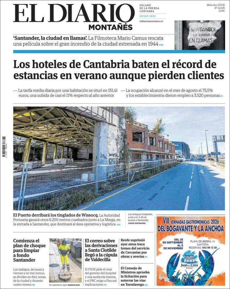Portada de El Diario Montañés (Espa&ntilde;a)