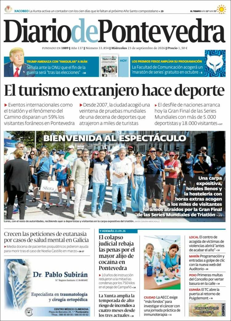 Portada de Diario de Pontevedra (Espa&ntilde;a)