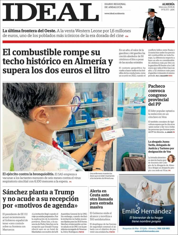 Portada de Ideal Almeria (Espa&ntilde;a)