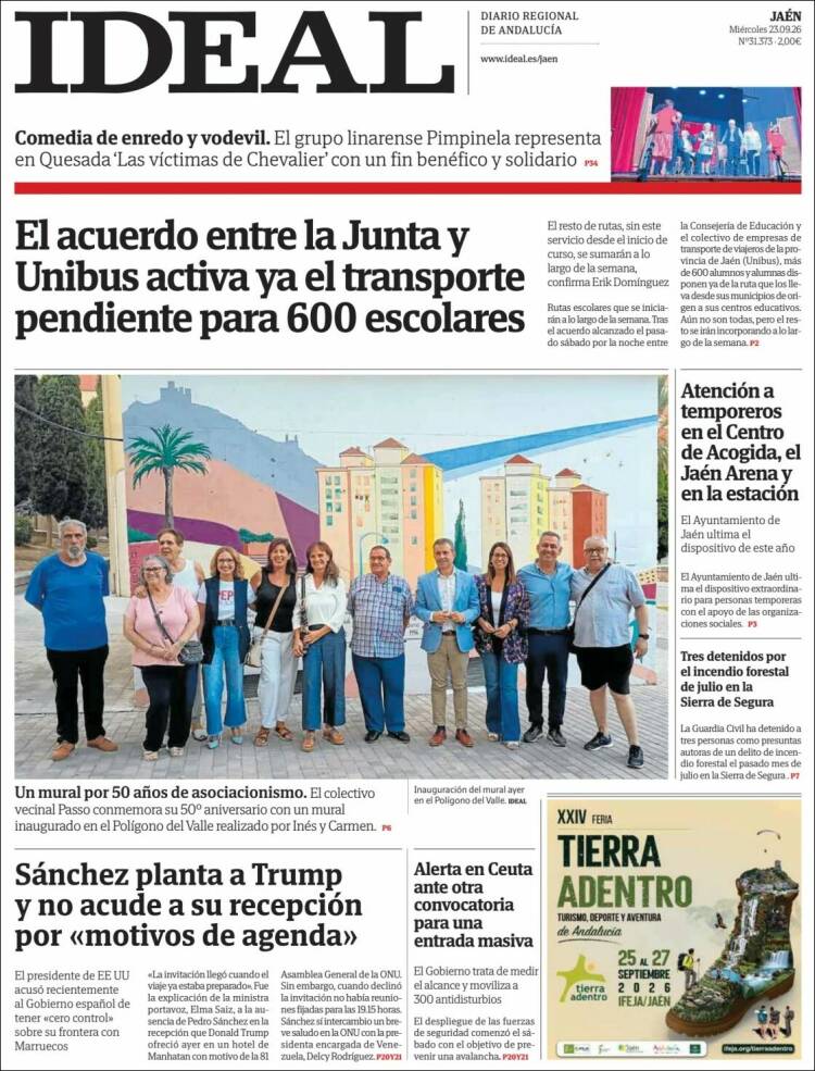 Portada de El Ideal de Jaén (Espa&ntilde;a)