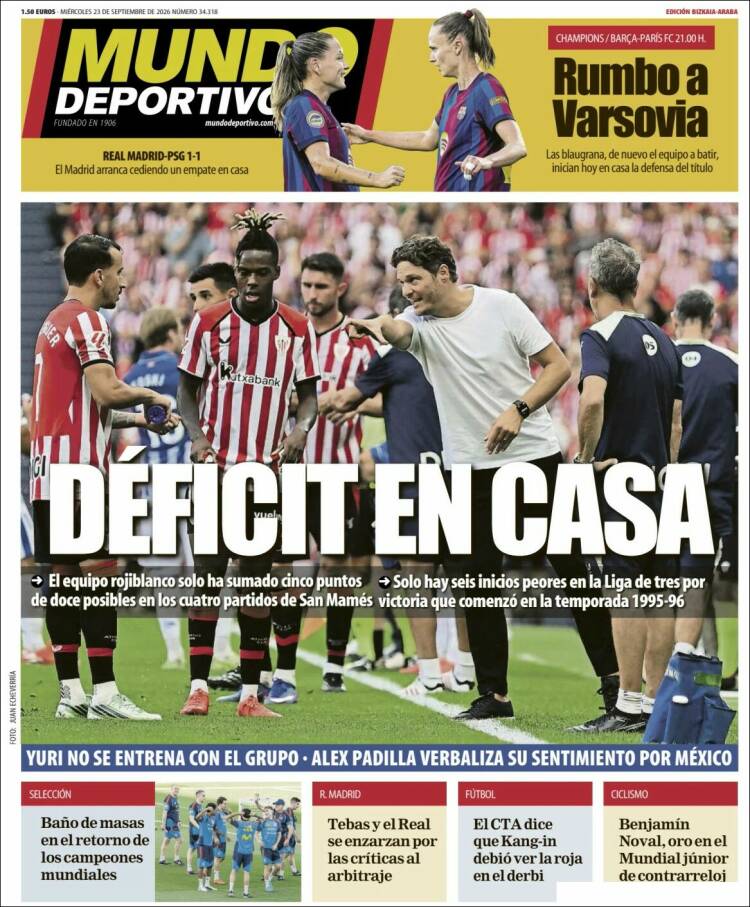 Portada de Mundo Deportivo Bizkaia (Espa&ntilde;a)