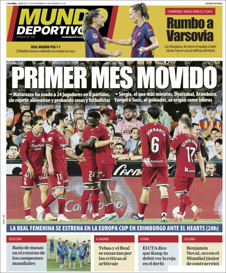 Portada de Mundo Deportivo Gipuzkoa (Espa&ntilde;a)