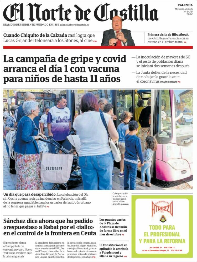 Portada de Norte de Castilla - Palencia (Espa&ntilde;a)