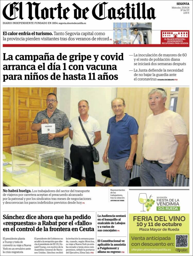 Portada de Norte de Castilla - Segovia (Espa&ntilde;a)