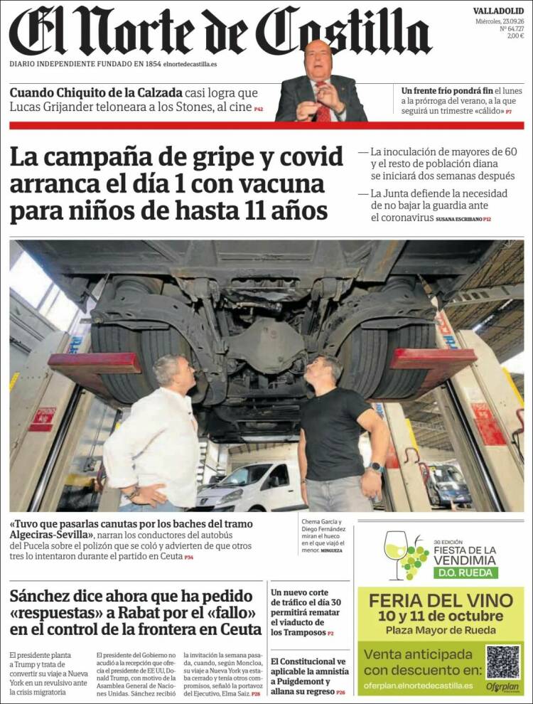 Portada de Norte de Castilla - Valladolid (Espa&ntilde;a)