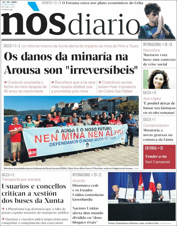 Portada de Nòs Diario (Espa&ntilde;a)