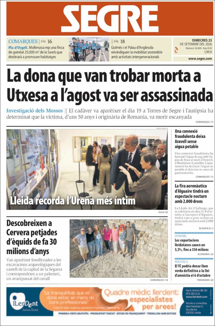 Portada de Segre (Espa&ntilde;a)