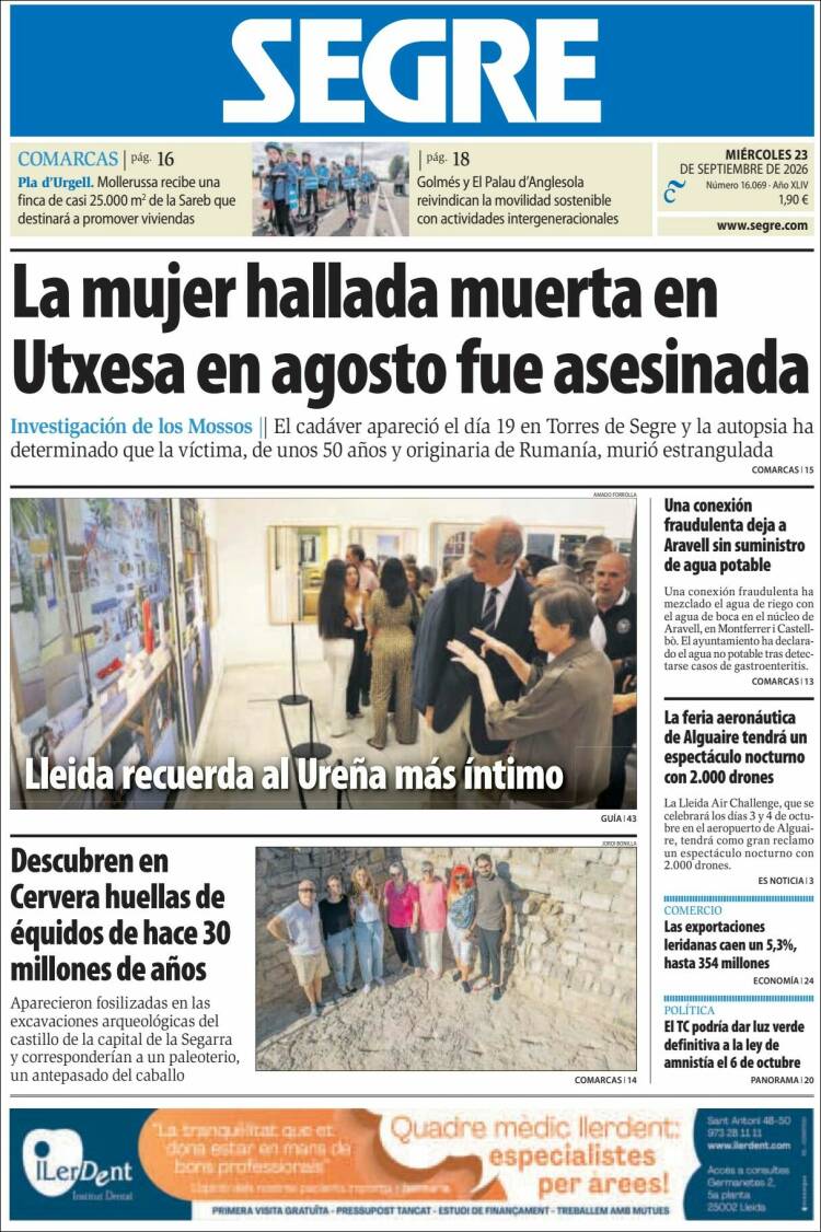 Portada de Segre  (Espa&ntilde;a)