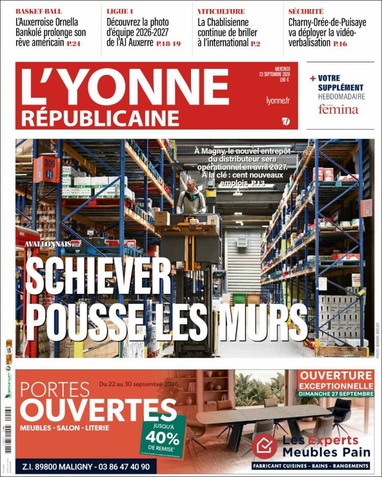 Portada de L'Yonne-Républicaine (Francia)