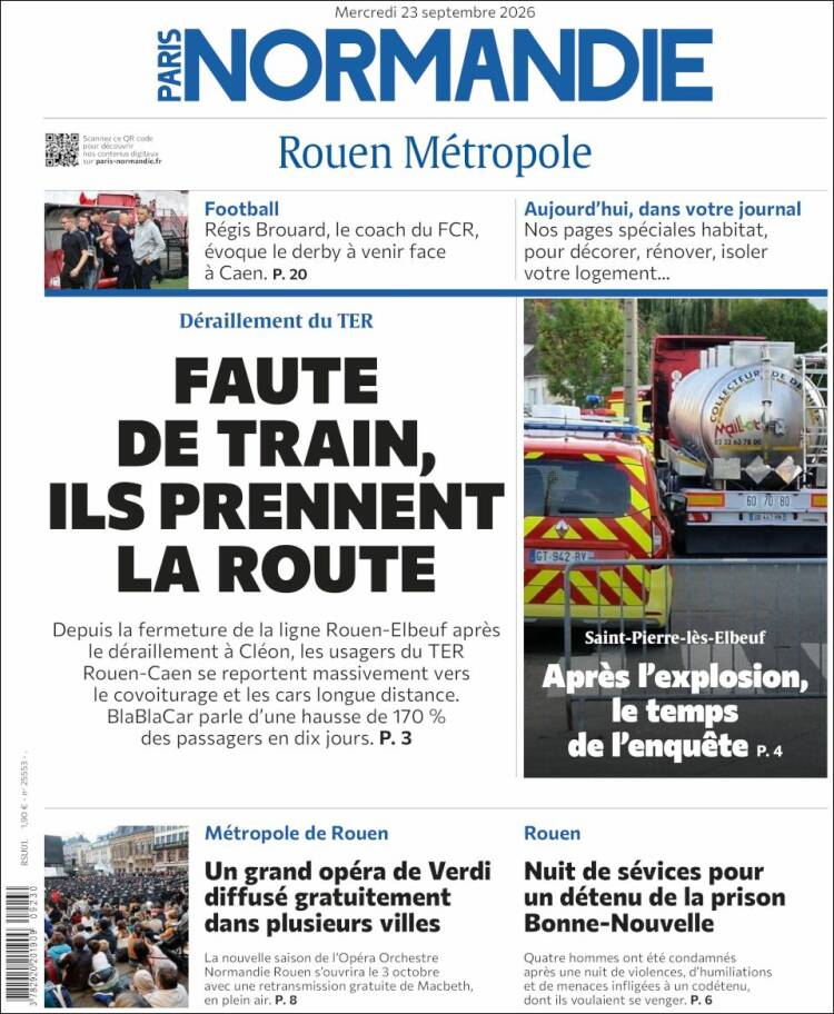 Portada de Paris Normandie (Francia)