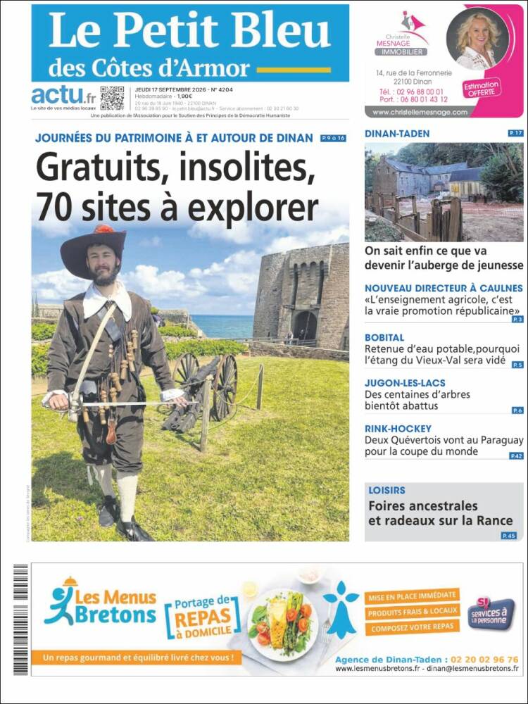 Portada de Le Petit Bleu (Francia)