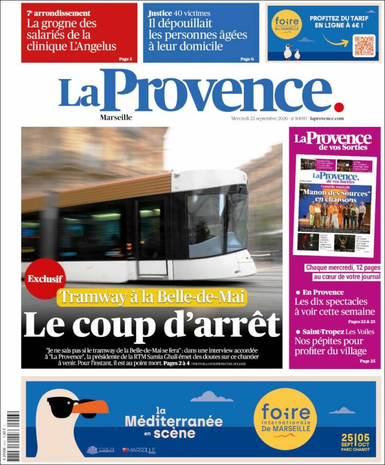 Portada de La Provence (Francia)