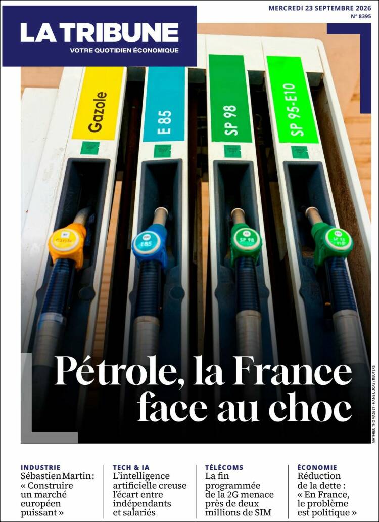 Portada de La Tribune (Francia)