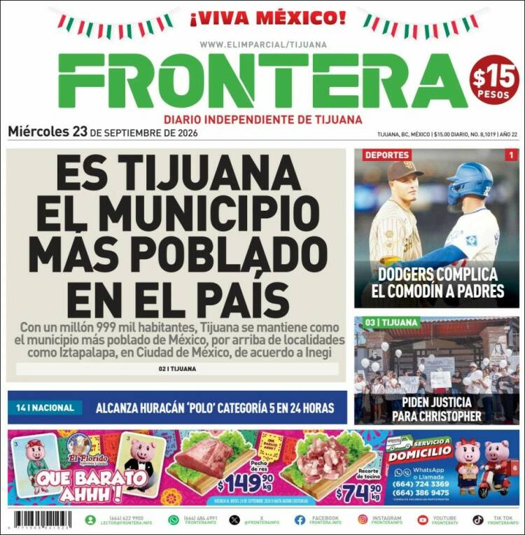 Portada de Frontera (M&eacute;xico)