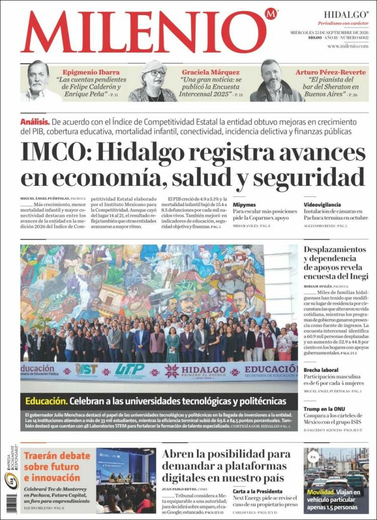 Portada de Milenio de Hidalgo (M&eacute;xico)