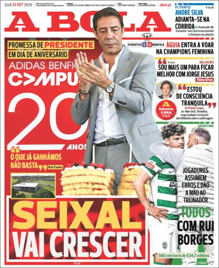 Portada de A Bola (Portugal)