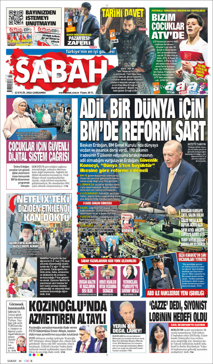 Portada de Sabah (Turqu&iacute;a)