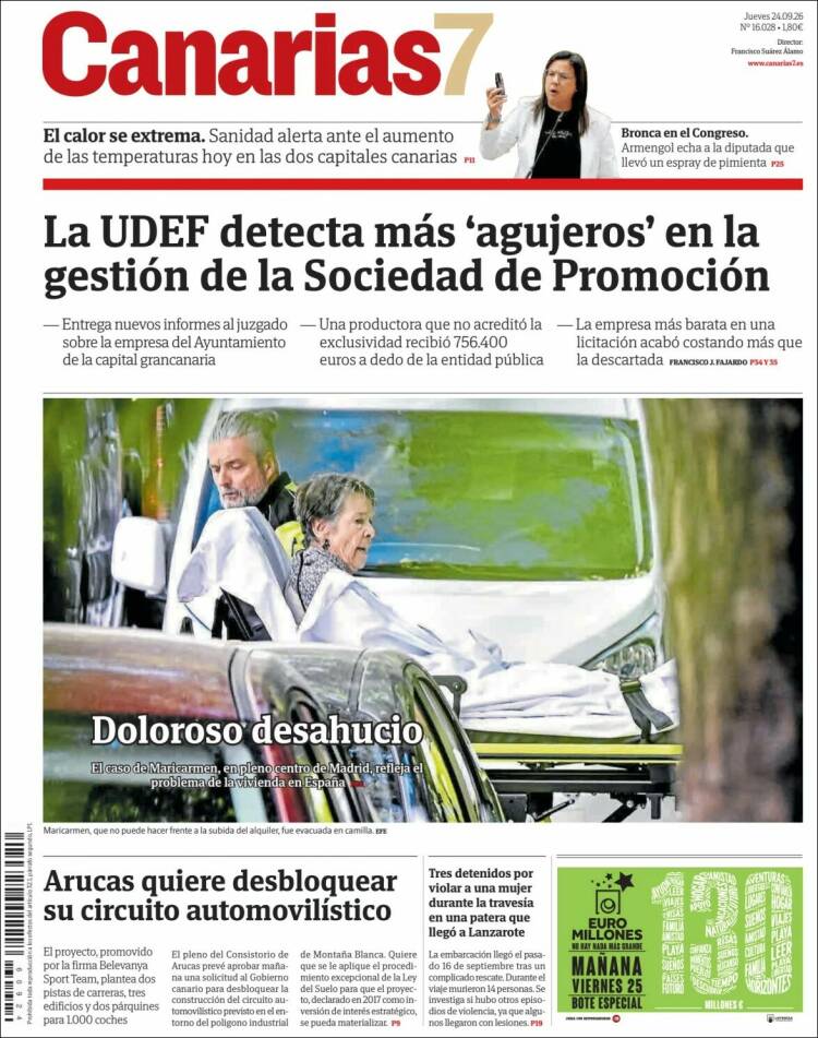 Portada de Canarias 7 (Espa&ntilde;a)