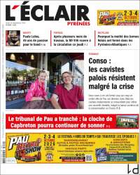 Portada de L'Eclair des Pyrénées (France)