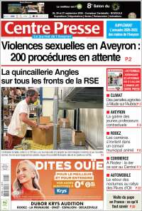 Portada de Centre Presse (France)