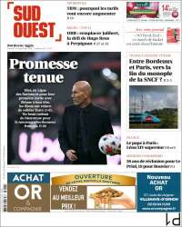 Portada de Sud Ouest (Francia)