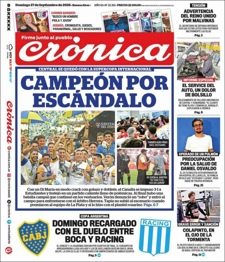 Portada de La Voz del Chaco (Argentina)
