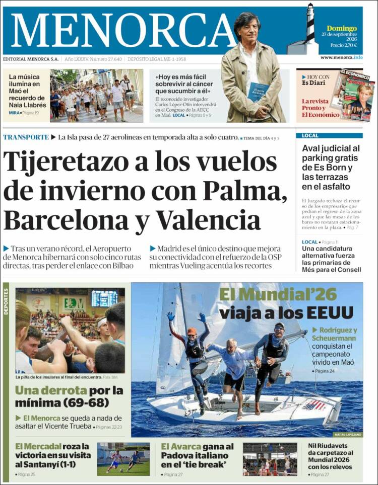 Portada de Menorca - Diario Insular (Espa&ntilde;a)