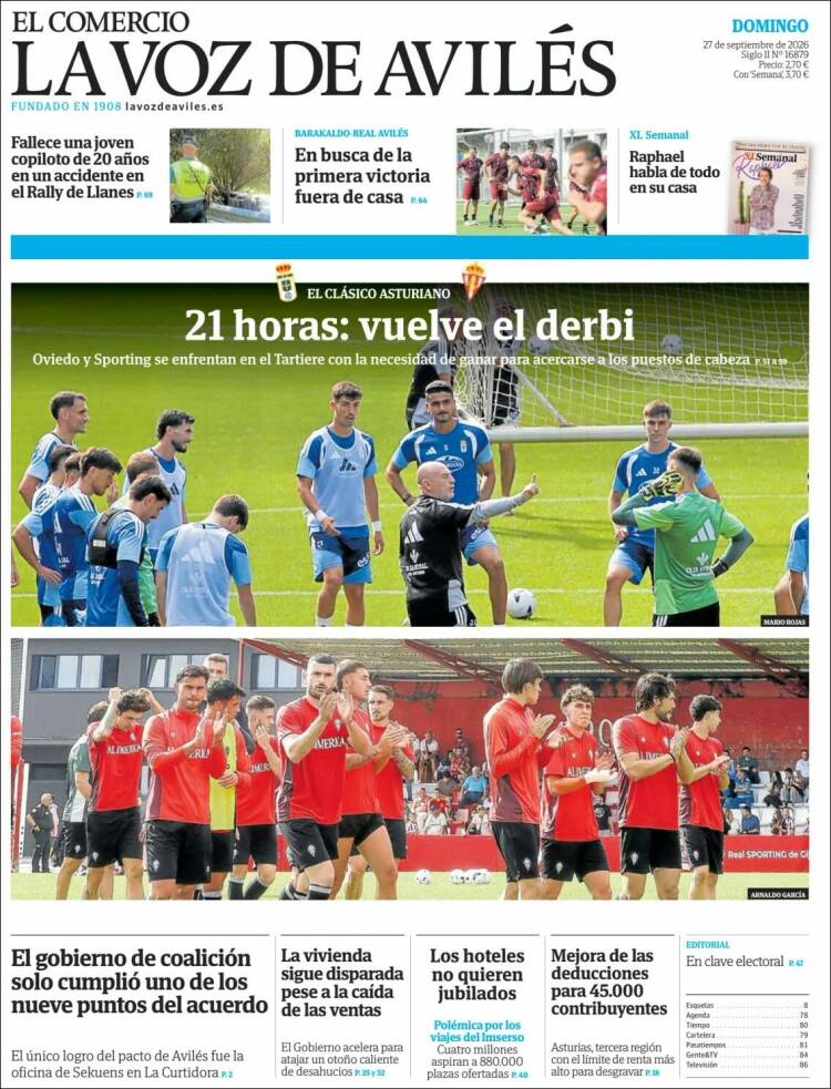 Portada de El Comercio - Avilés (Espa&ntilde;a)