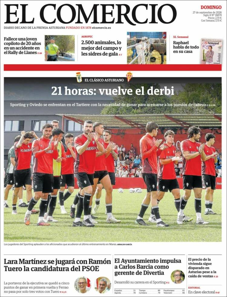 Portada de El Comercio - Gijón (Espa&ntilde;a)