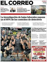 Portada de El Correo - Guipuzcoa (Espa&ntilde;a)