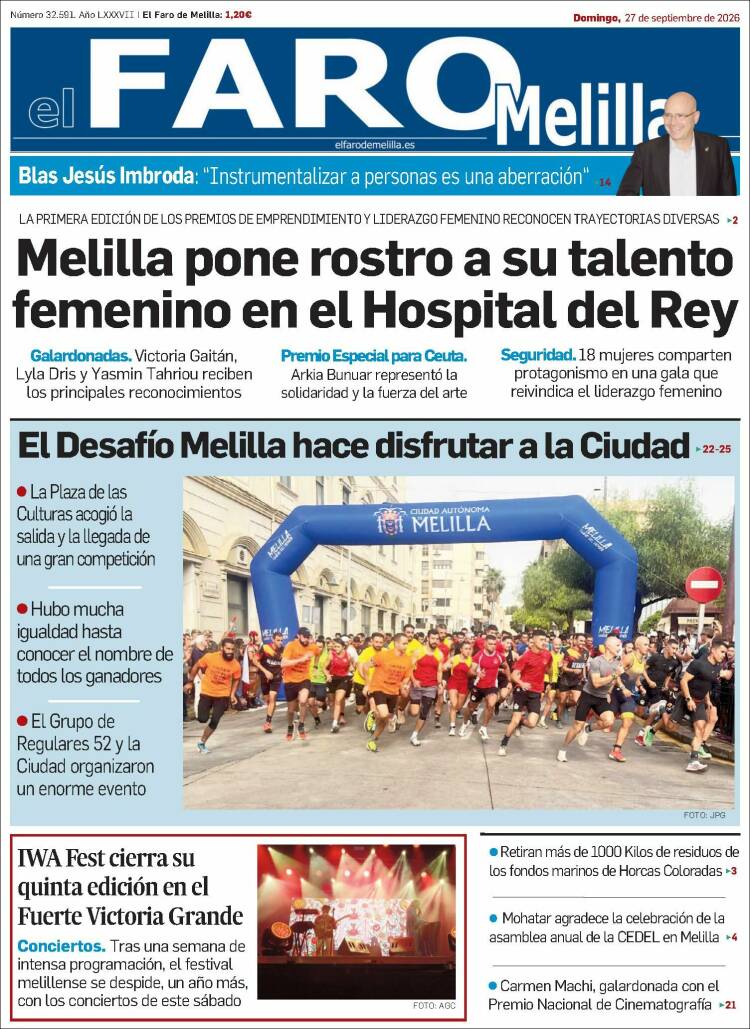 Portada de El Faro de Melilla (Espa&ntilde;a)
