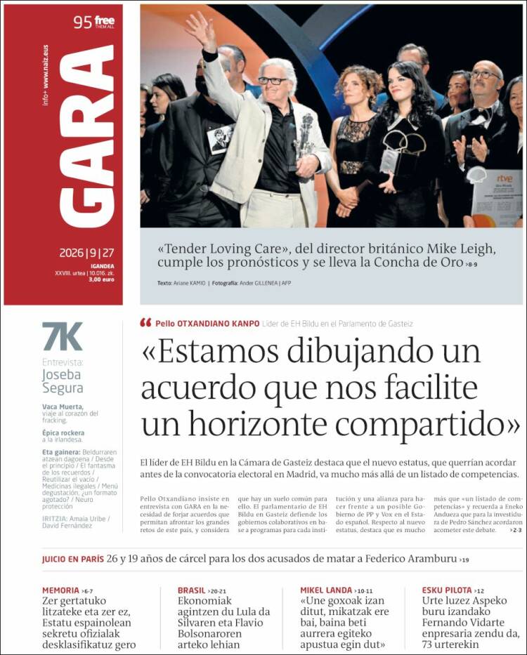 Portada de Gara (Espa&ntilde;a)