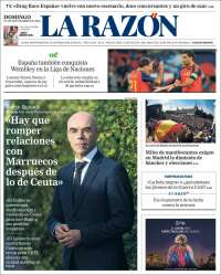 Portada de La Razón (Espa&ntilde;a)