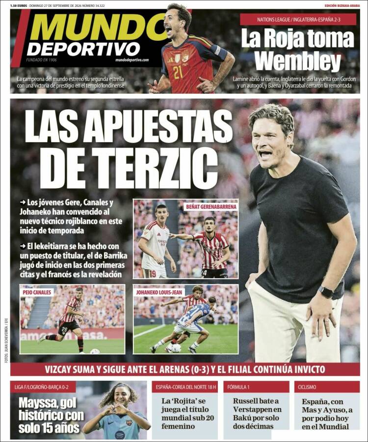 Portada de Mundo Deportivo Bizkaia (Espa&ntilde;a)