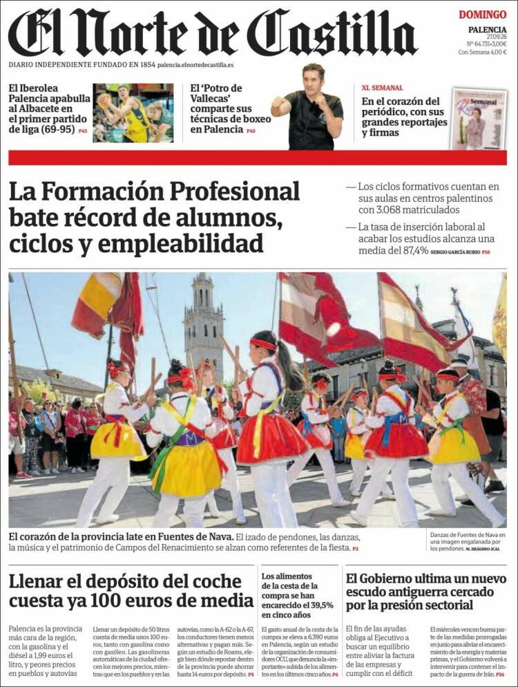Portada de Norte de Castilla - Palencia (Espa&ntilde;a)