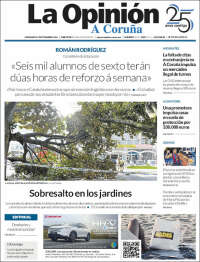 Portada de La Opinión de A Coruña (Espa&ntilde;a)